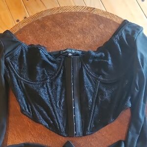 PacSun Black Mesh Top